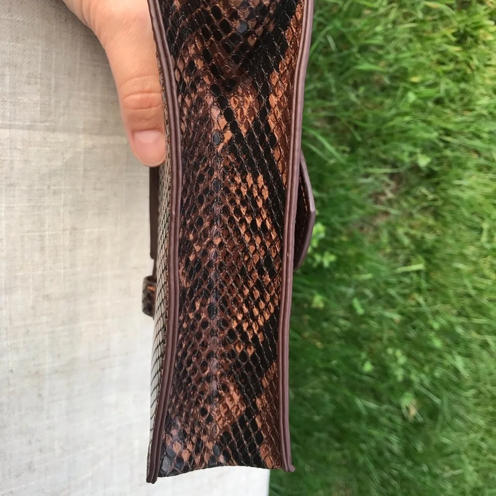 Zara Brown Snake-Print Mini Crossbody Belt Bag - Picture 4 of 8
